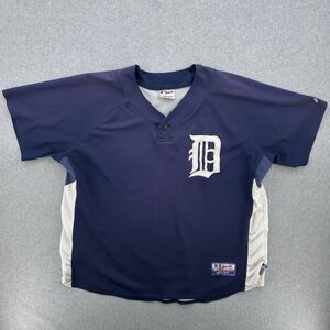 Detroit Tigers Baseball Authentic Majestic Therma Batting Practice Jersey 2XL